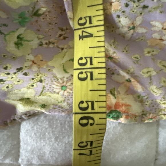 ANN TAYLOR LOFT Shirt Dress Womens Large Green Floral Maxi Godet Pastel Romantic - Picture 12 of 12